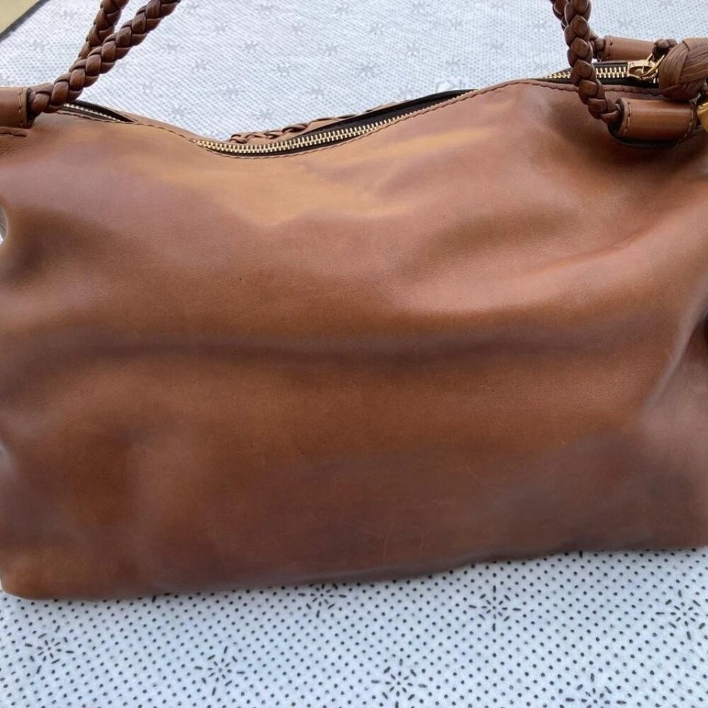 Gucci Bag Purse Handbag Brown Lambskin Leather Medium Shoulder Bag Made In Italy - Picture 4 of 12